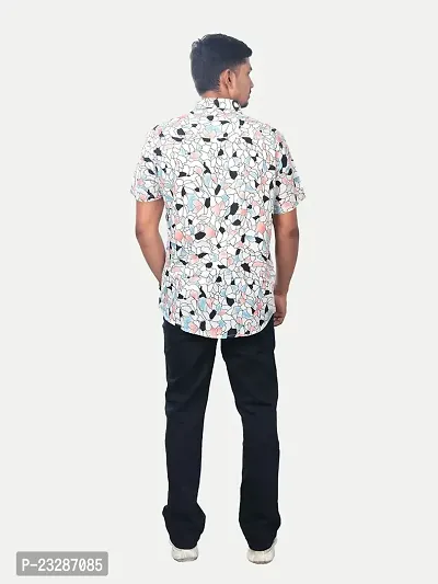 Rad prix Men Casual Multicolour Abstract Printed Cotton Shirt-thumb4
