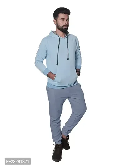 Rad prix Men Solid Navy Cotton Regular Fit Lounge Track Pants-thumb0