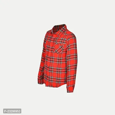 Rad prix Boys Red Multi-Checked Shirt-thumb2