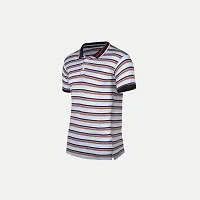 Stylish Blue Striped Cotton Polos For Men-thumb1