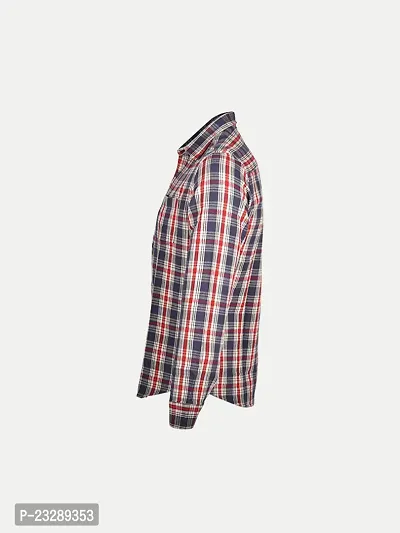 Rad prix Mens Blue/Red Checked Full Sleeve Shirt-thumb3