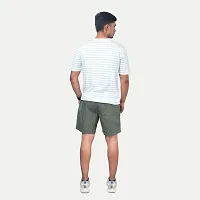 Rad prix Men Green Stripped Cotton Casual T-Shirt-thumb3