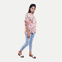 Rad prix Women Pink Floral Linen Blouse-thumb2