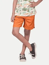Rad prix Orange Solid Casual Shorts-thumb1
