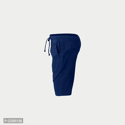 Rad prix Boys Dark Blue Solid Shorts-thumb3