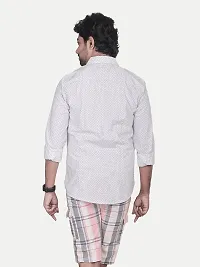 Rad prix Men White Printed Cotton Casual Shirt-thumb3