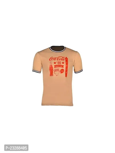 Rad prix Men Coral Printed Tees Coca Cola Ringer T Shirt