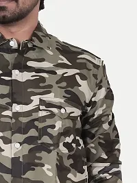 Rad prix Men All-Over Military Brown Camouflage Shirt-thumb2