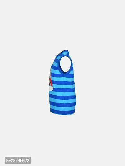 Rad prix Teen Boys Mint/Grey Striper Tanktop (10-11 Years, Royal Blue)-thumb3