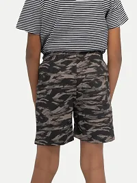 Boys Grey Camo Checked shorts-thumb2