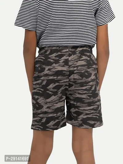 Boys Grey Camo Checked shorts-thumb3