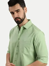 Rad prix Men Solid Dark Green Cotton Formal Full Sleeve Shirt-thumb1