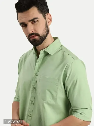 Rad prix Men Solid Dark Green Cotton Formal Full Sleeve Shirt-thumb2