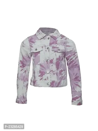 Rad prix Girls Tie-dye Purple Trucker Jacket-thumb0