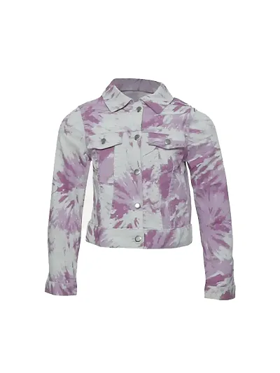 Rad prix Girls Tie-dye Purple Trucker Jacket