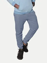 Rad prix Men Solid Navy Cotton Regular Fit Lounge Track Pants-thumb1