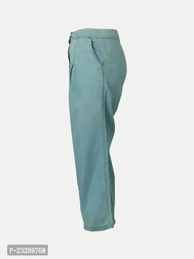 Rad prix Teen Girls Blue Pleated Cotton Pants-thumb3