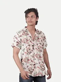 Rad prix Men Casual Off White Abstract Printed Cotton Shirt-thumb1