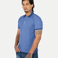 Stylish Blue Cotton T-Shirt For Men-thumb2