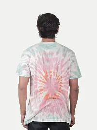 Rad prix Men Pink Tie and Dye Cotton Crew Neck T-Shirt-thumb3