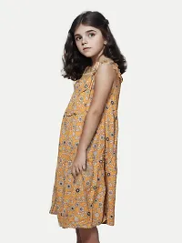 Rad prix Girls Green Floral Printed Dress-thumb1