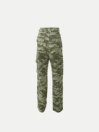 Rad prix Teen Boys Green Camouflaged Cargo Pants-thumb3