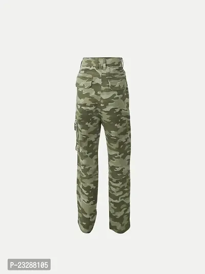 Rad prix Teen Boys Green Camouflaged Cargo Pants-thumb4