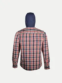 Rad prix Mens Red Checked Hoody Shirt-thumb3