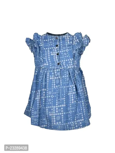 Rad prix Girls Blue Checkered Print Dress-thumb0