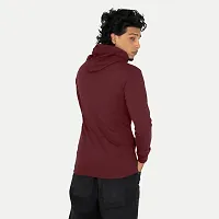 Mens Solid Maroon Hoodies-thumb3