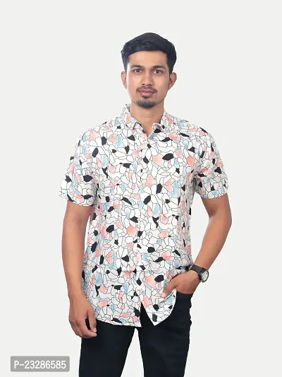 Rad prix Men Casual Multicolour Abstract Printed Cotton Shirt-thumb3