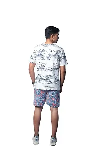 Rad prix Men Blue tropical Printed Casual Shorts-thumb3