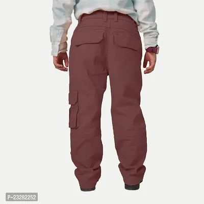 Rad prix Boys Burgandy Cargo Pants-thumb4