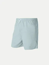 Boys Sky Blue Solid Casual Shorts-thumb1