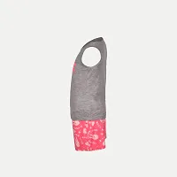Rad prix Girls Grey Printed Tank Top with Shorts Set-thumb2