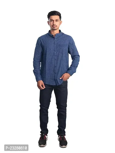 Men Ink Blue Tapered Fit Mid-Rise Clean Look Jeans-thumb0