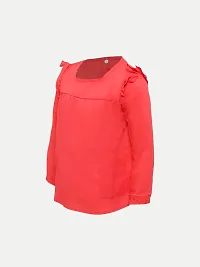 Rad prix Green Solid Blouse (8-9Y, Red)-thumb1