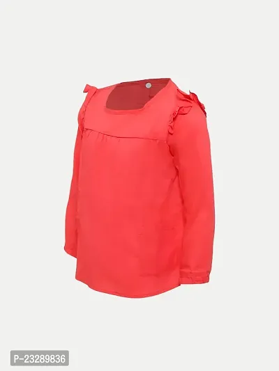 Rad prix Green Solid Blouse (8-9Y, Red)-thumb2