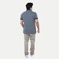 Stylish Blue Cotton T-Shirt For Men-thumb3