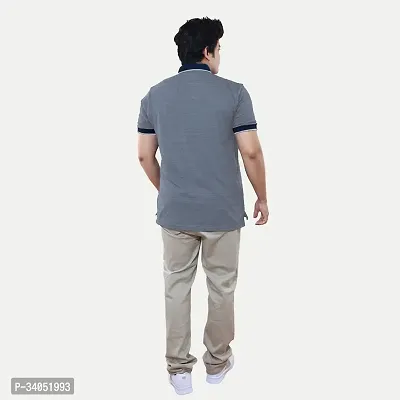 Stylish Blue Cotton T-Shirt For Men-thumb4