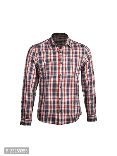 Rad prix Mens Blue/Red Checked Full Sleeve Shirt