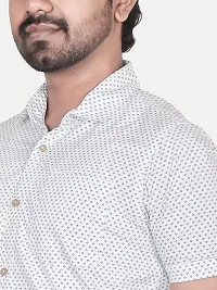 Rad prix Men All-Over Black  White Polka dot Printed Casual Cotton Shirt-thumb2