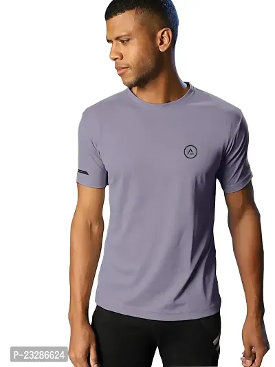 Rad prix Men Lilac Regular Fit Sports T-Shirt