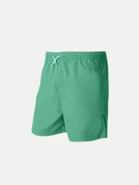 Elegant Green Cotton Solid Shorts For Boys-thumb1