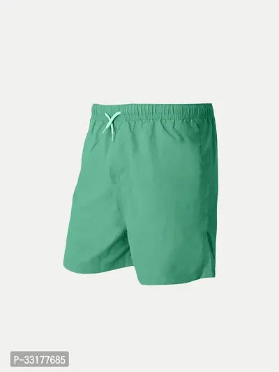 Elegant Green Cotton Solid Shorts For Boys-thumb2