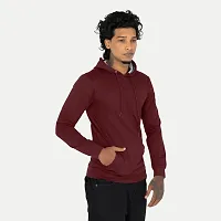 Mens Solid Maroon Hoodies-thumb1