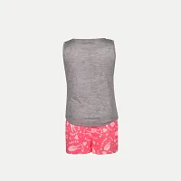 Rad prix Girls Grey Printed Tank Top with Shorts Set-thumb3