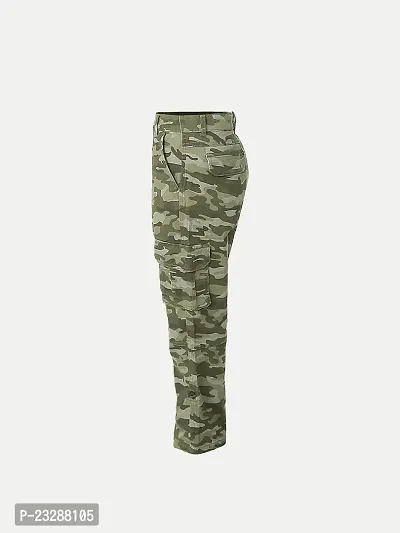 Rad prix Teen Boys Green Camouflaged Cargo Pants-thumb3