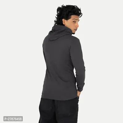 Mens Solid Black Hoodies-thumb4