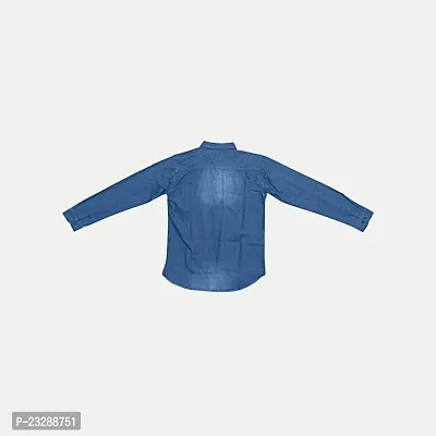 Rad prix Boys Mid Blue Washed Denim Shirt-thumb2